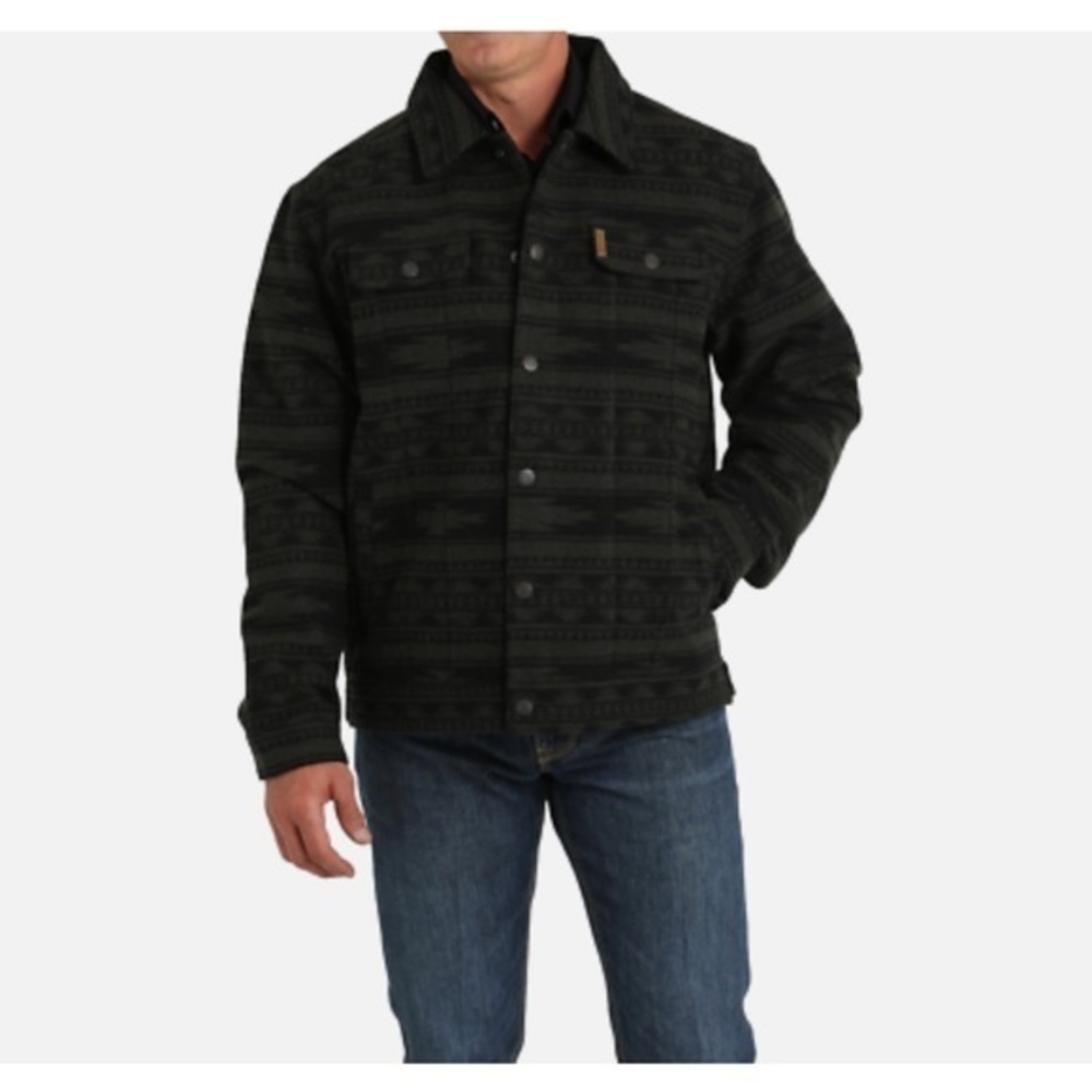 Cinch Black and Green Aztec Jacket